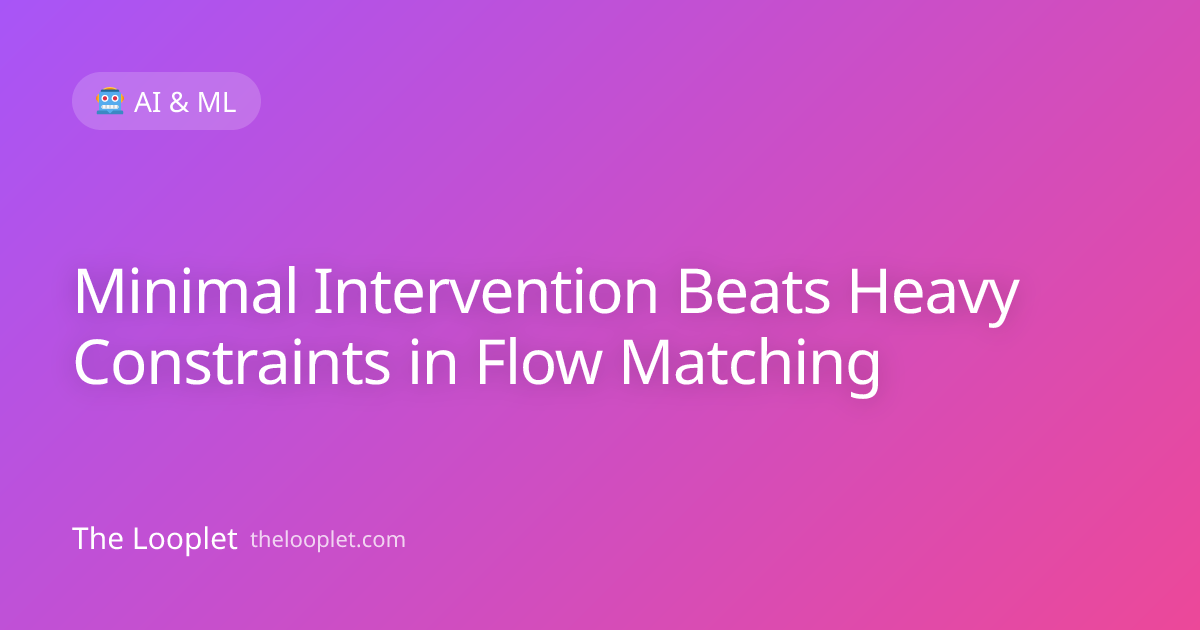 Minimal Intervention Beats Heavy Constraints in Flow Matching
